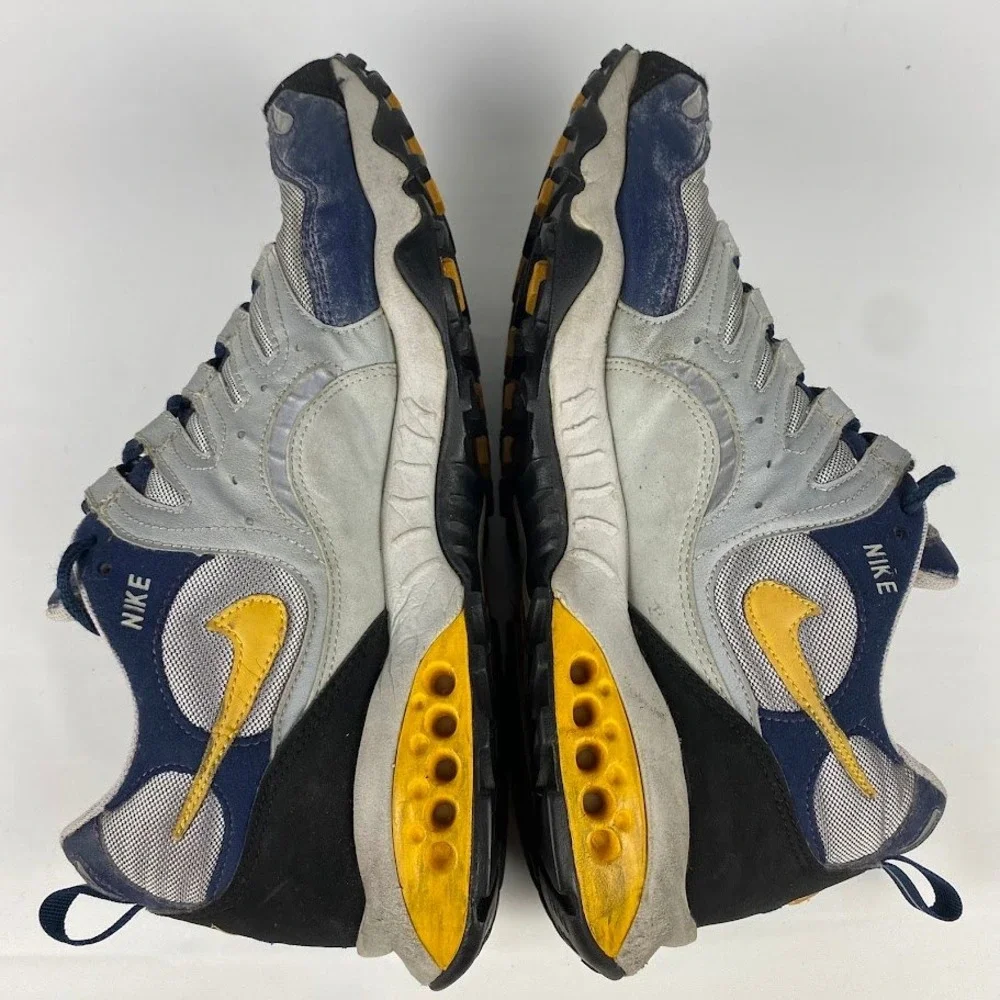 Nike‎ Air Terra Albis Mens 13 Silver Navy Yellow 1998 VTG Trail Shoes 104113-071